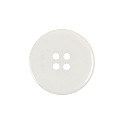 Off White Flat 4 Hole Plastic Button - 35L/22mm | Mood Fabrics