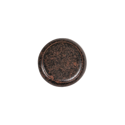 Italian Rusted Iron Shank Back Metal Button - 24L/15mm | Mood Fabrics