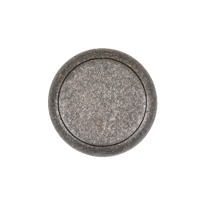 Italian Blue Silver Shank Back Metal Button - 36L/23mm | Mood Fabrics