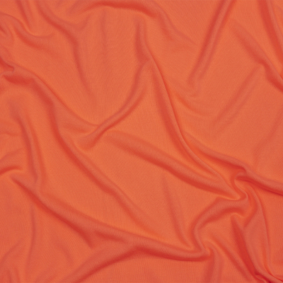 Neon Coral Recycled Polyester Jersey | Mood Fabrics