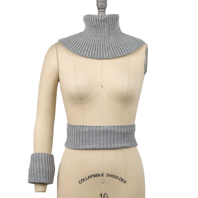 Alta Silver Gray Chunky 2x2 Rib Knit Sweater Trim Bundle - 3pc | Mood Fabrics