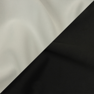 Wave Black and White Double Faced Stretch Polyester Neoprene - 3 Yards | Mood Fabrics