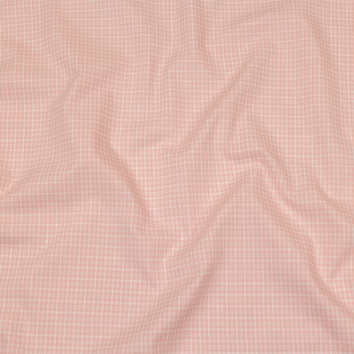 Pink and White Plaid Pima Cotton Shirting | Mood Fabrics