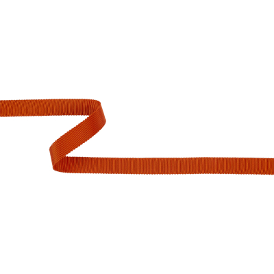 Red Orange Recycled Polyester Petersham Grosgrain Ribbon - 12mm | Mood Fabrics