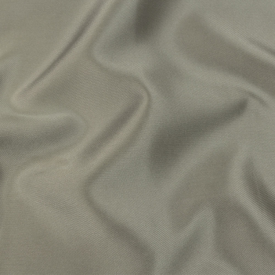 Mora Silver Polyester Twill Mikado | Mood Fabrics