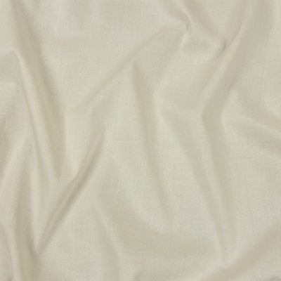 Famous Australian Designer Cream Heavy Cotton Voile | Mood Fabrics