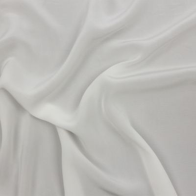 Famous Australian Designer White Viscose Crepe de Chine | Mood Fabrics