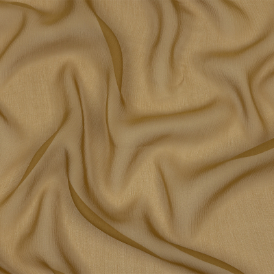 Famous Australian Designer Dijon Crinkled Silk Chiffon | Mood Fabrics