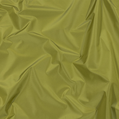 Balenciaga Italian Pea Green Polyester and Viscose Micro Faille | Mood Fabrics