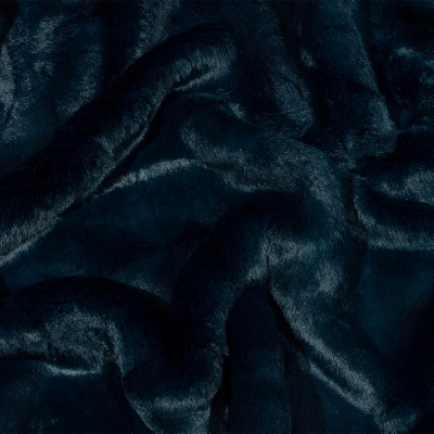 Deep Blue Short Pile Luxury Faux Fur | Mood Fabrics
