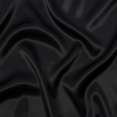 Mood Exclusive Elliana Black Sustainable Viscose Fluid Satin | Mood Fabrics