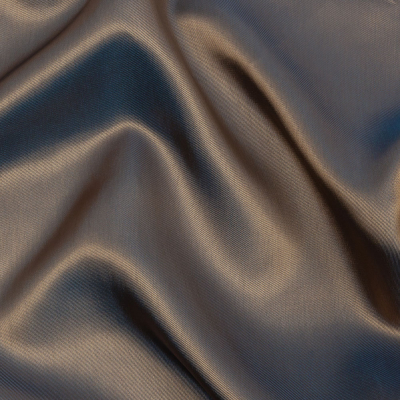 Blue and Beige Iridescent Twill Lining | Mood Fabrics