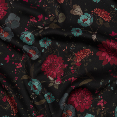 Mood Exclusive Blue Antheia's Grace Polyester Twill | Mood Fabrics