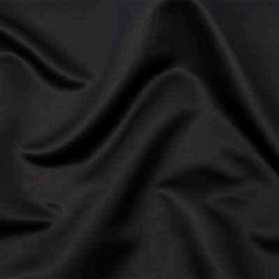 Dominique Black Polyester Duchess Satin | Mood Fabrics