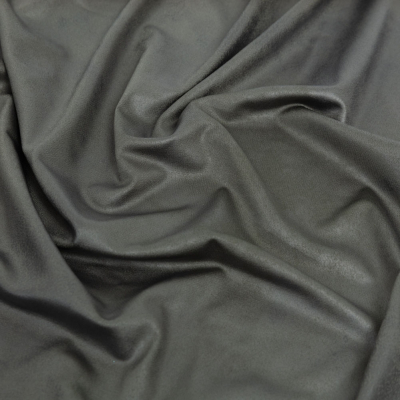 Vanessa Olive Cloud Textured All Over Faux Leather Foil Stretch Polyester Knit | Mood Fabrics