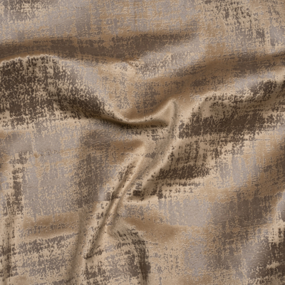 Kasa Tan Crosshatching Embossed Knit Velvet | Mood Fabrics