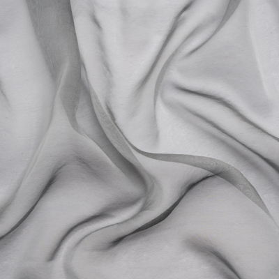 Adelaide Steel Iridescent Chiffon-Like Silk Voile | Mood Fabrics