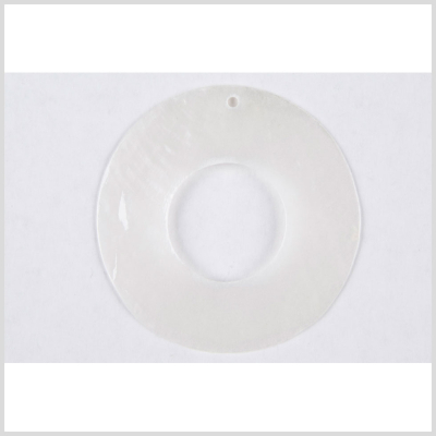 30mm White Plastic Pendant | Mood Fabrics