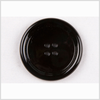 Black Glass Button - 54L/34mm | Mood Fabrics