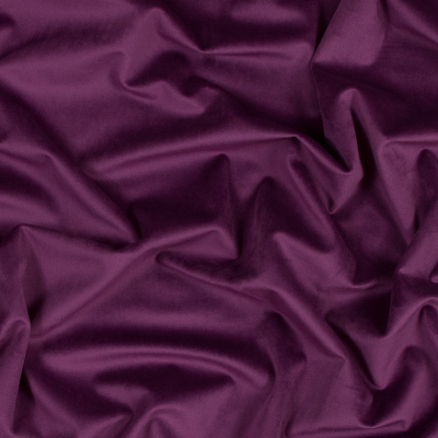 British Aubergine Ultra Soft Polyester Velvet | Mood Fabrics