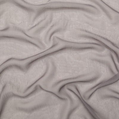 British Imported Smoke Wrinkled Drapery Sheer | Mood Fabrics
