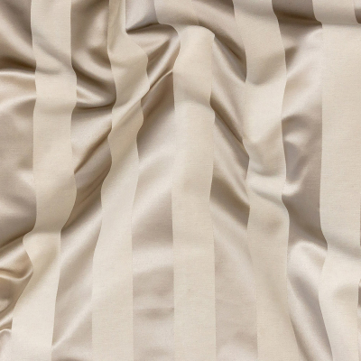 British Imported Shell Reversible Drapery Woven with Satin Awning Stripes | Mood Fabrics