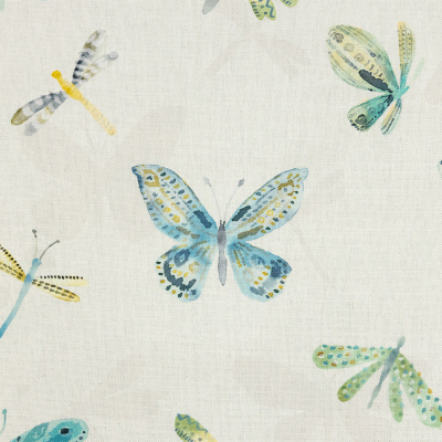 British Imported Spa Watercolor Butterflies Printed Cotton Canvas | Mood Fabrics