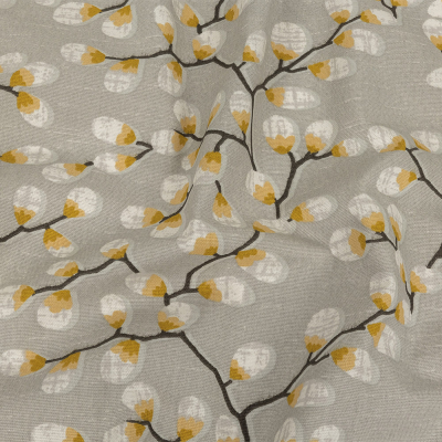 British Imported Mimosa Prairie Willows Printed Cotton Canvas | Mood Fabrics