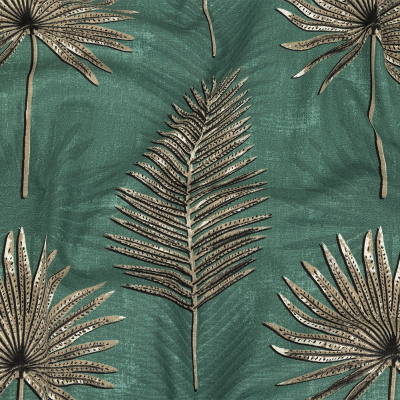 British Imported Forest Ferns Printed Cotton Canvas | Mood Fabrics