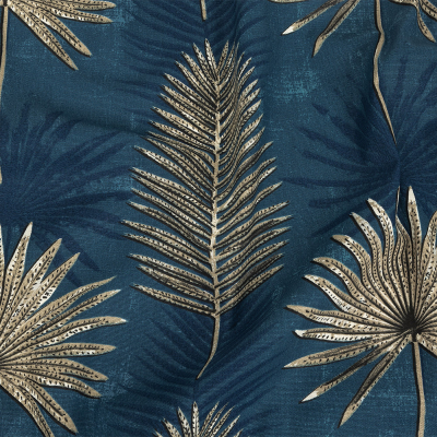 British Imported Ink Ferns Printed Cotton Canvas | Mood Fabrics