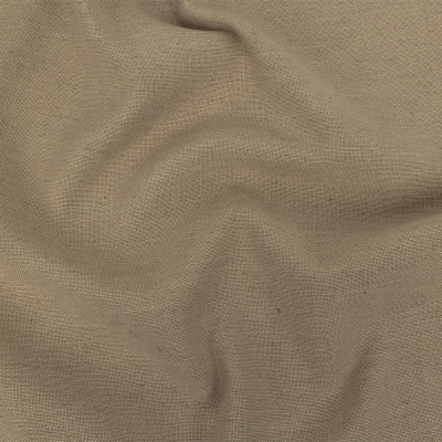 British Imported Fawn Polyester, Viscose and Linen Woven | Mood Fabrics