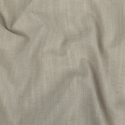 British Imported Ivory Polyester, Viscose and Linen Woven | Mood Fabrics