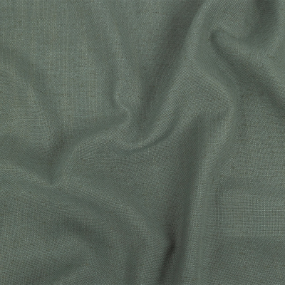 British Imported Sage Polyester, Viscose and Linen Woven | Mood Fabrics
