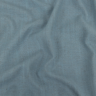British Imported Sky Polyester, Viscose and Linen Woven | Mood Fabrics