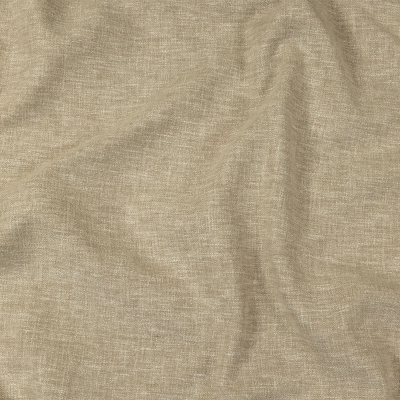 British Imported Heathered Champagne Recycled Polyester Drapery Woven | Mood Fabrics