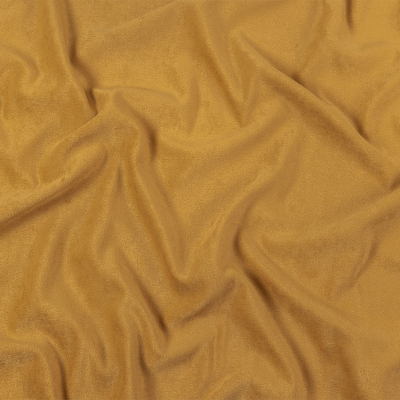 British Imported Mustard Micro Polyester Chenille | Mood Fabrics