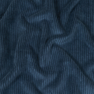 British Imported Sky Plush Ribbed Velvet | Mood Fabrics