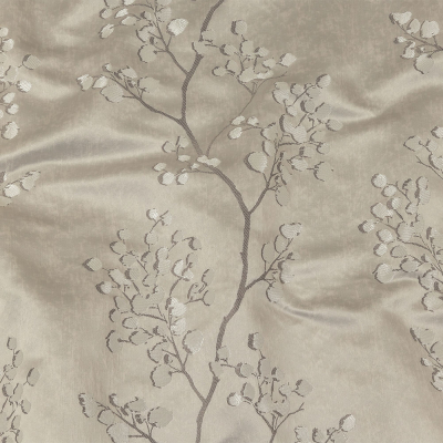 British Imported Silver Prairie Willow Drapery Jacquard | Mood Fabrics