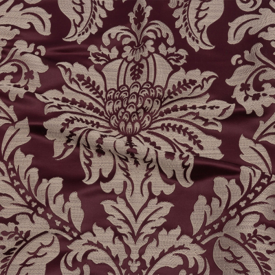 British Imported Berry Ornate Leaves Drapery Jacquard | Mood Fabrics