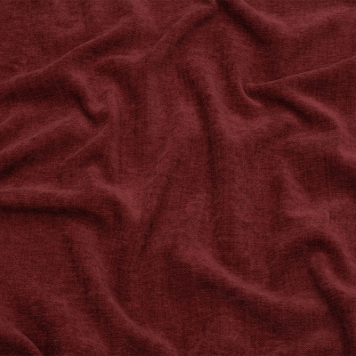 British Imported Cranberry Polyester Upholstery Chenille | Mood Fabrics
