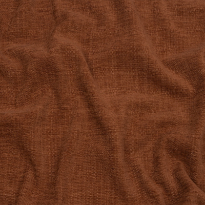 British Imported Rust Polyester Upholstery Chenille | Mood Fabrics