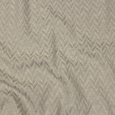 British Imported Silver Distressed Zig Zags Cotton and Recycled Polyester Drapery Jacquard | Mood Fabrics