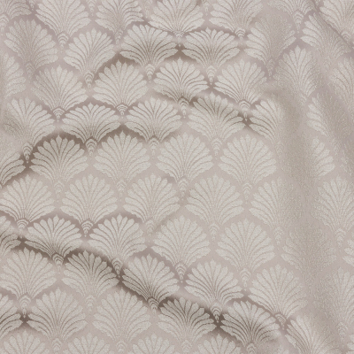 British Imported Dove Palm Fans Drapery Jacquard | Mood Fabrics