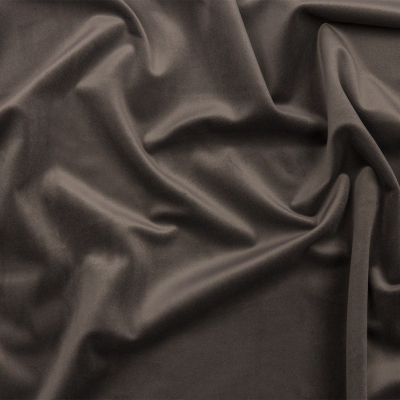 British Imported Mocha Lush Polyester Drapery Velvet | Mood Fabrics