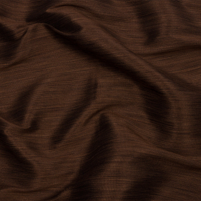 British Imported Praline Striated Recycled Polyester Bengaline | Mood Fabrics