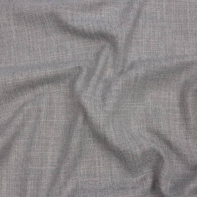 British Imported Silver Soft Textured Recycled Polyester Drapery Woven | Mood Fabrics