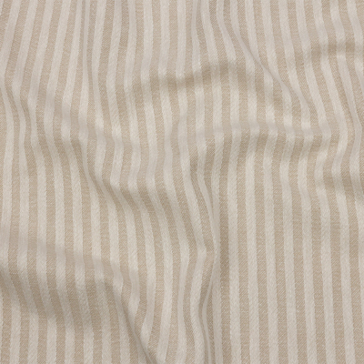 British Imported Linen Raised Stripes Cotton and Polyester Woven | Mood Fabrics