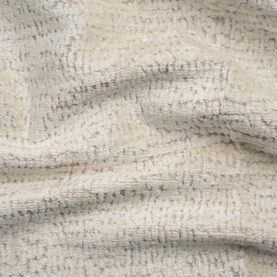 Odie Creme Textured Upholstery Chenille | Mood Fabrics