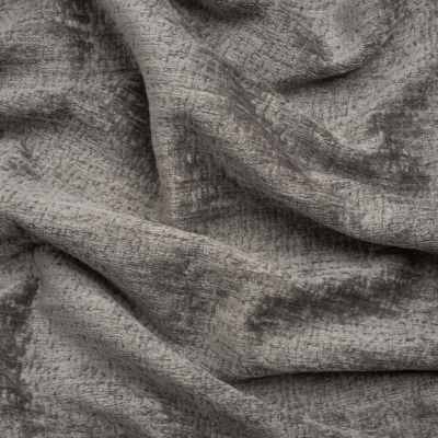 Odie Platinum Textured Upholstery Chenille | Mood Fabrics