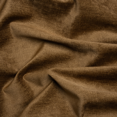 Tonnet Cocoa Upholstery Chenille with Latex Backing | Mood Fabrics